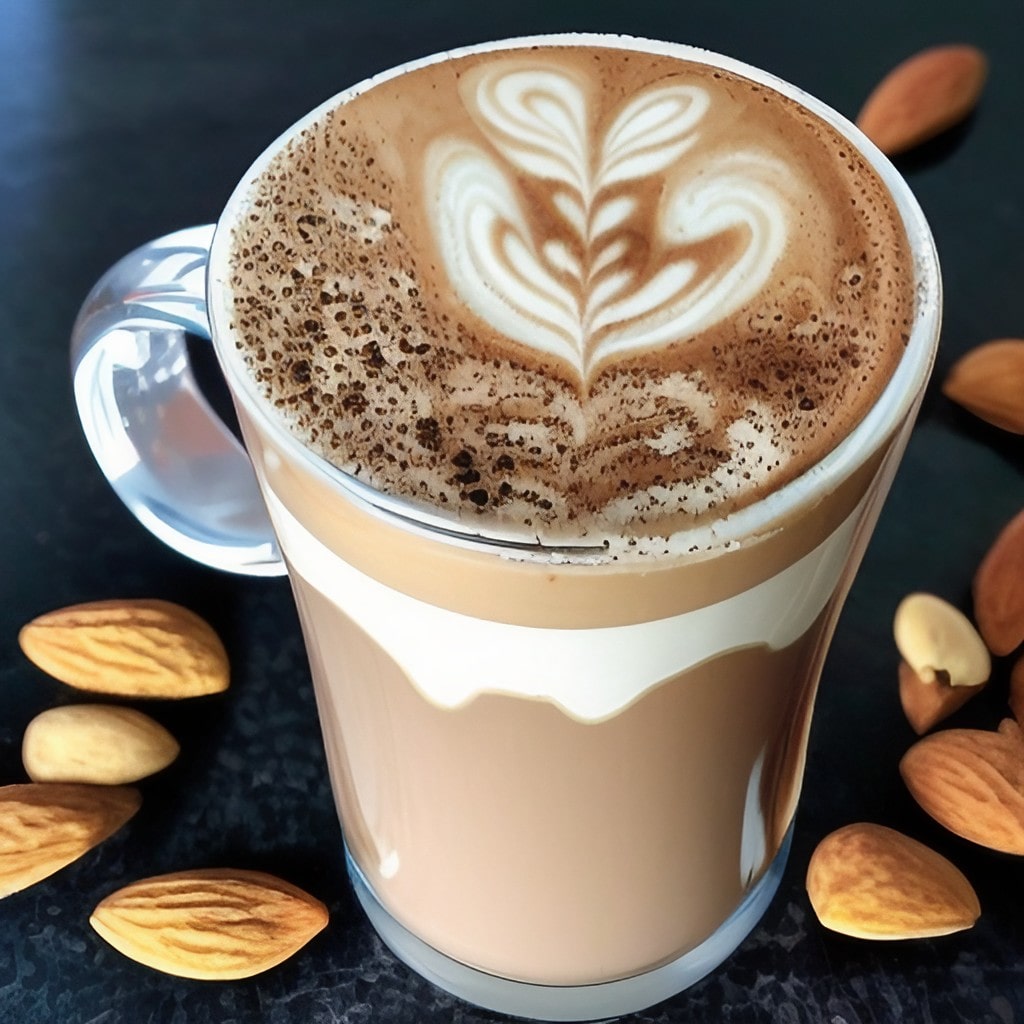 Hot almond 2025 milk latte starbucks