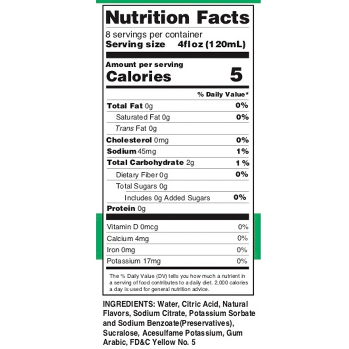 Margarita Mix Nutrition Facts