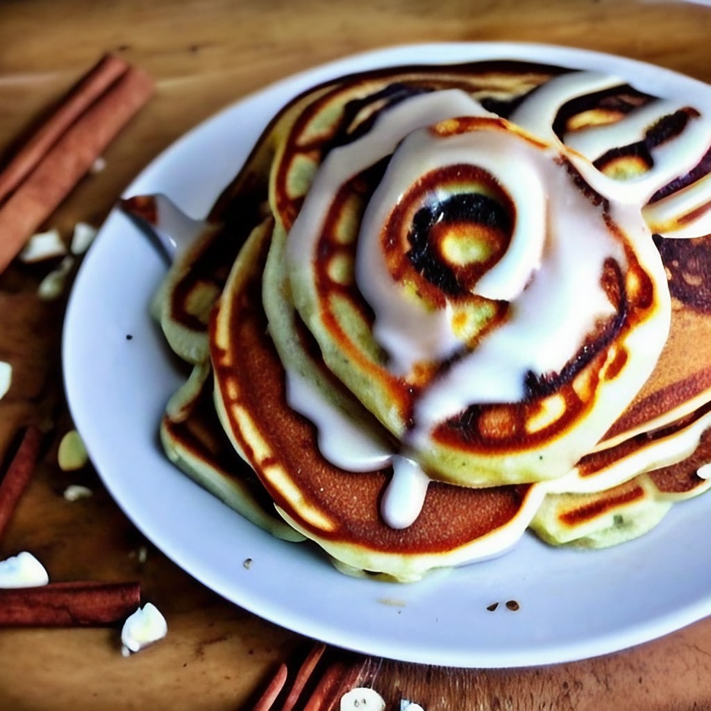 Fluffy Cinnamon Roll Pancakes