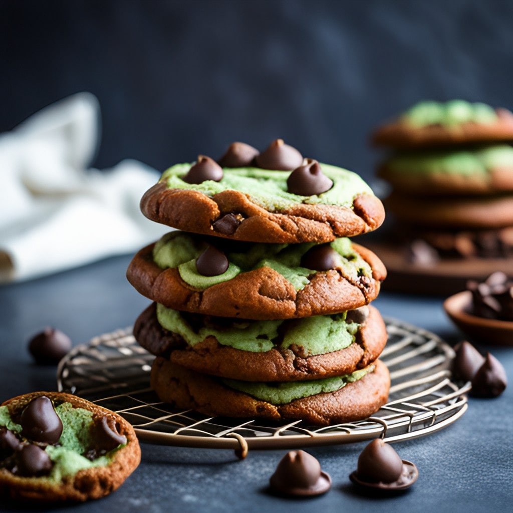 Velvety Mint Chocolate Chip Cookies